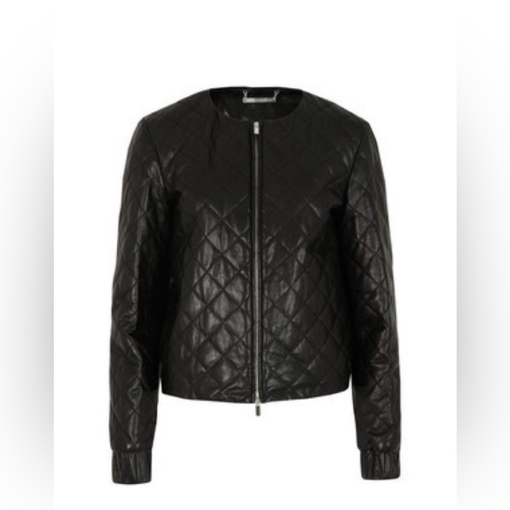 Diane von Furstenberg Black Quilted Women's Jacket